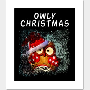 Owly Christmas Posters and Art